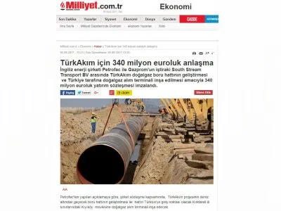 TÜRKAKIM İÇİN 340 MİLYON EUROLUK ANLAŞMA (MİLLİYET)