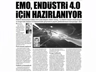 EMO, ENDÜSTRİ 4.0 İÇİN HAZIRLANIYOR (YENİ BAKIŞ)