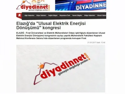 ELAZIĞ`DA `ULUSAL ELEKTRİK ENERJİSİ DÖNÜŞÜMÜ` KONGRESİ (DİYADİNNET.COM)
