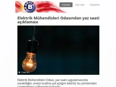ELEKTRİK MÜHENDİSLERİ ODASINDAN YAZ SAATİ AÇIKLAMASI (KANALB.COM.TR)
