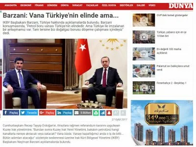 BARZANİ: VANA TÜRKİYE`NİN ELİNDE AMA... (DÜNYA)