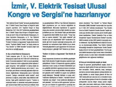 İZMİR, V. ELEKTRİK TESİSAT ULUSAL KONGRE VE SERGİSİ`NE HAZIRLANIYOR (KABLOSAN TURKEY)