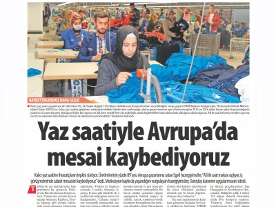 YAZ SAATİYLE AVRUPA’DA MESAİ KAYBEDİYORUZ (KARAR)