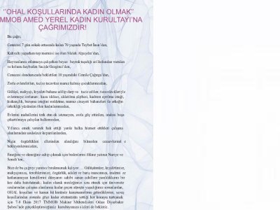 TMMOB AMED 5.KADIN YEREL KURULTAYI DÜZENLENİYOR