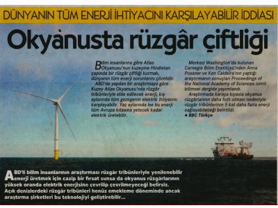 OKYANUSTA RÜZGAR ÇİFTLİĞİ (CUMHURİYET)