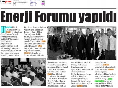 İSKENDERUN ENERJİ FORUMU