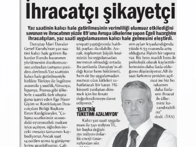 İHRACATÇI ŞİKAYETÇİ (GAZETE BURSA)