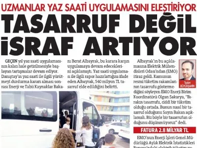 TASARRUF DEĞİL İSRAF ARTIYOR (SÖZCÜ)