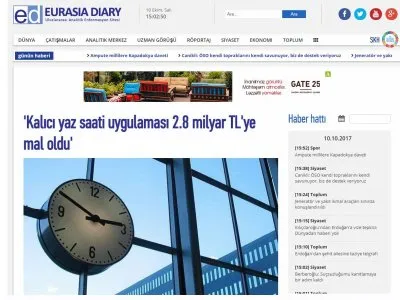 `KALICI YAZ SAATİ UYGULAMASI 2.8 MİLYAR TL`YE MAL OLDU` (EURASİADİARY.COM)