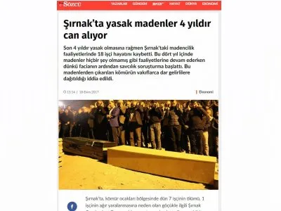 ŞIRNAK’TA YASAK MADENLER 4 YILDIR CAN ALIYOR (SOZCU.COM.TR)
