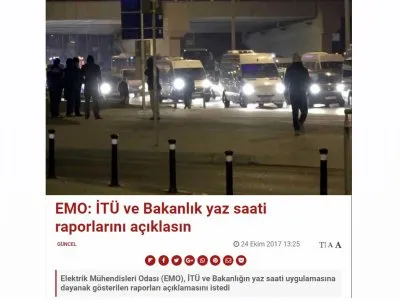 EMO: İTÜ VE BAKANLIK YAZ SAATİ RAPORLARINI AÇIKLASIN (EVRENSEL.NET)