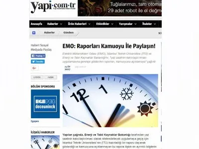 EMO: RAPORLARI KAMUOYU İLE PAYLAŞIN! (YAPİ.COM.TR)