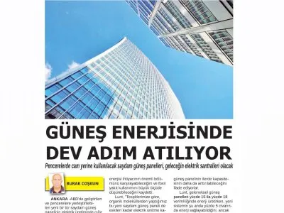 GÜNEŞ ENERJİSİNDE DEV ADIM ATILIYOR (24 SAAT)