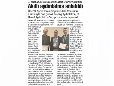 IX ULUSAL AYDINLATMA SEMPOZYUMU`NDA AKILLI AYDINLATMA ANLATILDI (EKONOMİK GÜNDEM)