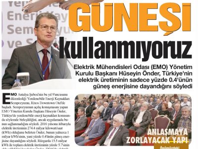 GÜNEŞİ KULLANMIYORUZ (HÜRSES ANTALYA)