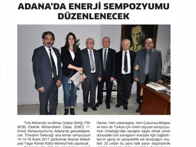 ADANA`DA ENERJİ SEMPOZYUMU DÜZENLENECEK (HABER KENT)
