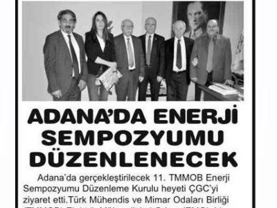 ADANA`DA ENERJİ SEMPOZYUMU DÜZENLENECEK (YENİ ADANA)