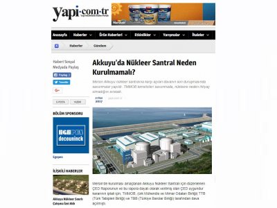 AKKUYU`DA NÜKLEER SANTRAL NEDEN KURULMAMALI? (YAPİ.COM.TR)
