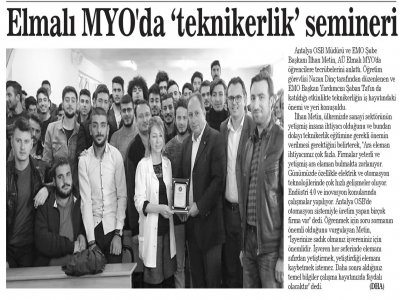 ELMALI MYODA SEMİNER (AKDENİZDE YENİ YÜZYIL - 18.11.2017)