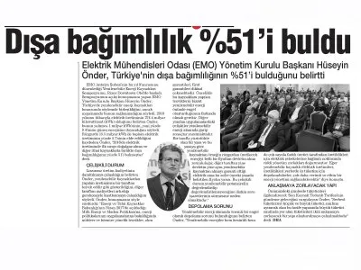 DIŞA BAĞIMLILIK %51`İ BULDU (AKDENİZ`DE YENİ YÜZYIL)