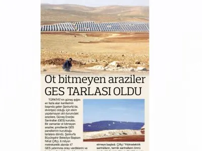 OT BİTMEYEN ARAZİLER GES TARLASI OLDU (HABERTÜRK)
