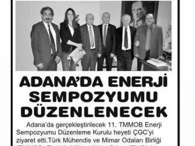 ADANA`DA ENERJİ SEMPOZYUMU DÜZENLENECEK (YENİ ADANA)