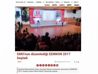 EMO`NUN DÜZENLEDİĞİ EEMKON 2017 BAŞLADI (EVRENSEL.NET)