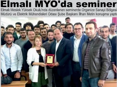 ELMALI MYODA SEMİNER (ANTALYA GÜNDEM - 18.11.2017)