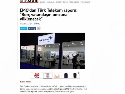 EMO’DAN TÜRK TELEKOM RAPORU: “BORÇ VATANDAŞIN OMZUNA YÜKLENECEK” (BİRGUN.NET)