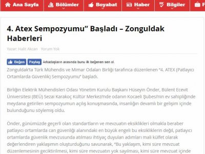 `4. ATEX SEMPOZYUMU` BAŞLADI (BOYABATNET.COM)
