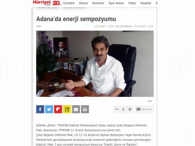 ADANA`DA ENERJİ SEMPOZYUMU (HURRİYET.COM.TR)