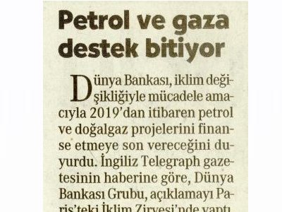 PETROL VE GAZA DESTEK BİTİYOR (CUMHURİYET)