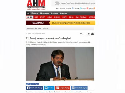 11. ENERJİ SEMPOZYUMU ADANA`DA BAŞLADI (ADANAHABERMERKEZİ.COM)