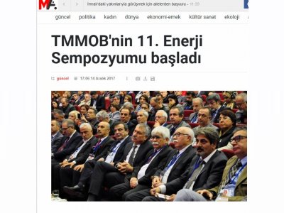 TMMOB`NİN 11. ENERJİ SEMPOZYUMU BAŞLADI (MEZOPOTAMYAAJANSİ.COM)