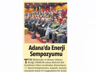 ADANA`DA ENERJİ SEMPOZYUMU (HÜRRİYET ADANA ÇUKUROVA)