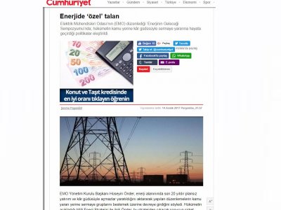 ENERJİDE ‘ÖZEL’ TALAN (CUMHURİYET.COM.TR)