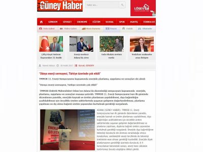 `DÜNYA ENERJİ SERMAYESİ, TÜRKİYE ÜZERİNDE ÇOK ETKİLİ` (ADANAGUNEYHABER.COM)