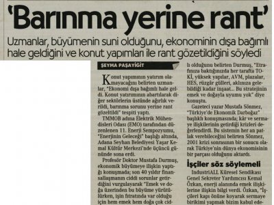 ‘BARINMA YERİNE RANT’ (CUMHURİYET)