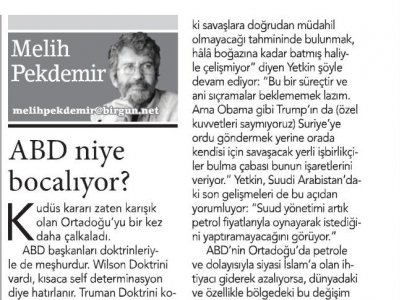 ABD NİYE BOCALIYOR? (MELİH PEKDEMİR- BİRGÜN)