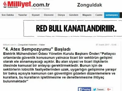 4. ATEX SEMPOZYUMU` BAŞLADI (MİLLİYET.COM.TR)