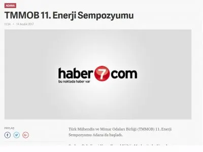 TMMOB 11. ENERJİ SEMPOZYUMU (HABER7.COM)