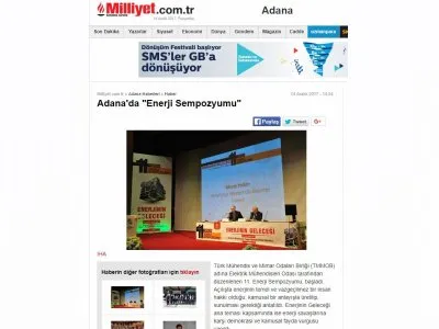 ADANA`DA `ENERJİ SEMPOZYUMU` (MİLLİYET.COM.TR)