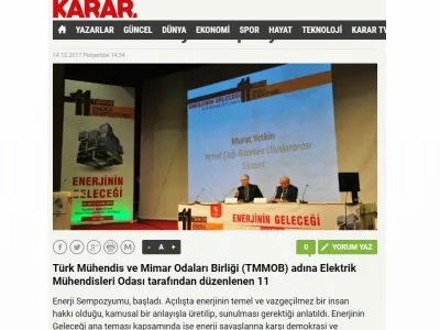ADANA’DA `ENERJİ SEMPOZYUMU (KARAR.COM.TR)