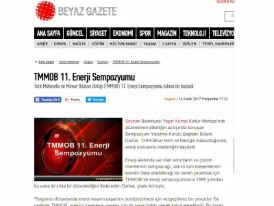 TMMOB 11. ENERJİ SEMPOZYUMU (BEYAZGAZETE.COM)