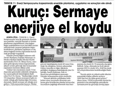 KURUÇ: SERMAYE ENERJİYE EL KOYDU (İLK HABER)