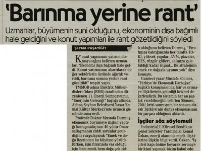 BARINMA YERİNE RANT (CUMHURİYET)