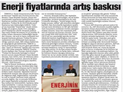 ENERJİ FİYATLARINDA ARTIŞ BASKISI (5 OCAK)