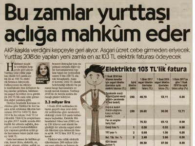 EN UCUZ ELEKTRİK FATURASI 103 TL (CUMHURİYET)