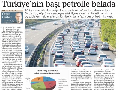 TÜRKİYE’NİN BAŞI PETROLLE BELADA (ÖZGÜR GÜRBÜZ- BİRGÜN)