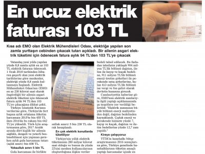 EN UCUZ ELEKTRİK FATURASI 103 TL (DİYARBAKIR YENİGÜN)